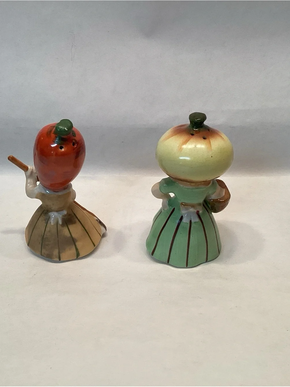 Vintage Anthropomorphic Onion Carrot Salt & Pepper NEW Old Stock Napco Japan 50s